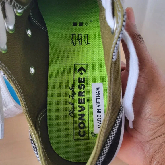 Converse Dark Moss Green/Blue Gray Low Top Unisex Sneaker [ Sizes: W 8 / M 6 ] - Picture 13 of 13